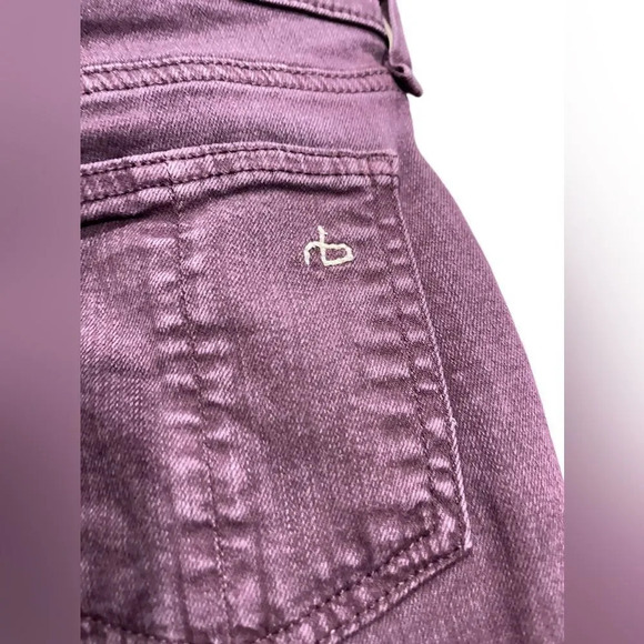 Rag and Bone Skinny Jeans size 25 maroon/purple color GUC - Picture 4 of 10